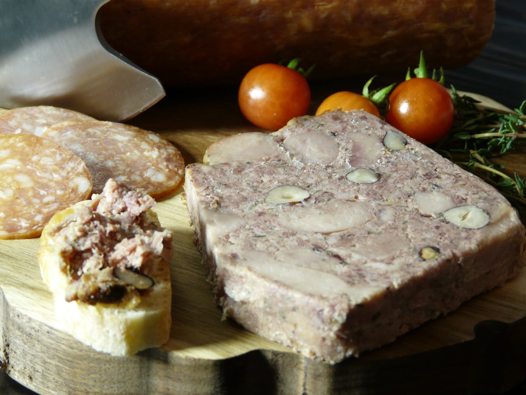 Pâté aux noisettes et calvados